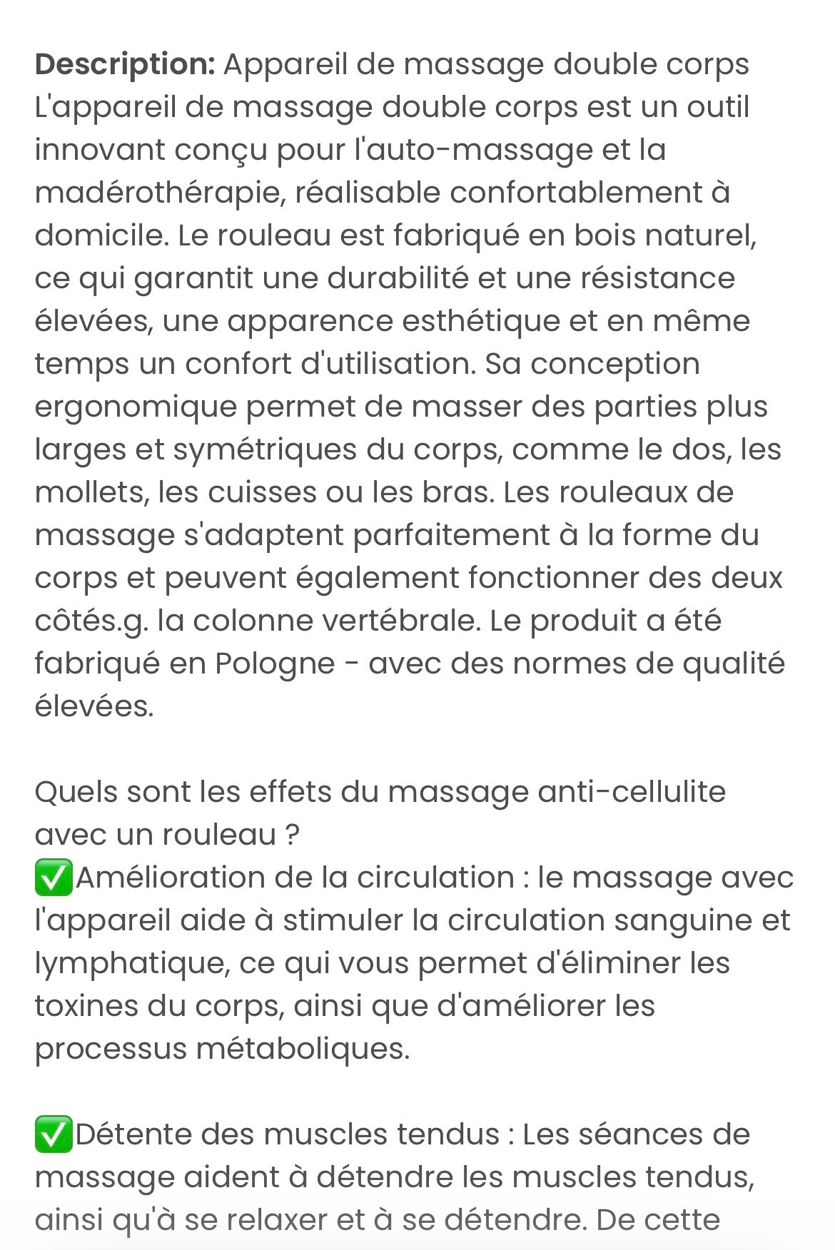 Masseur double sensoriel corps