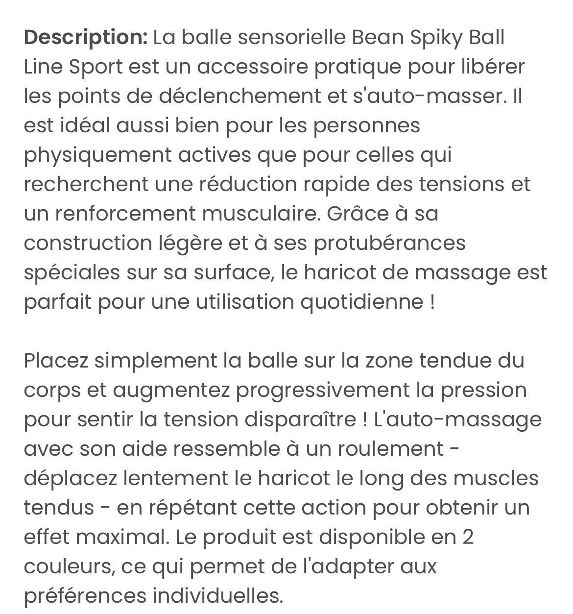 Balle haricot sensorielle verte