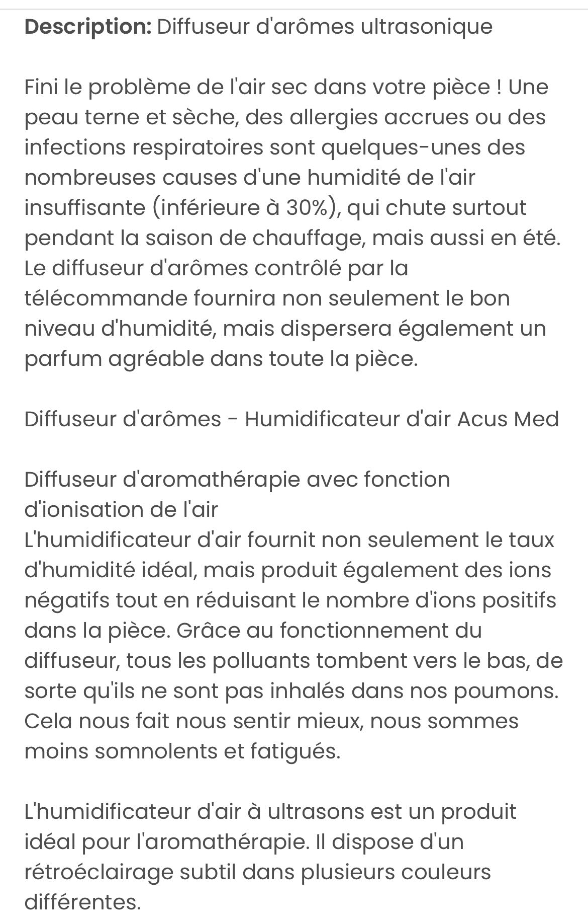 Diffuseur d’arômes