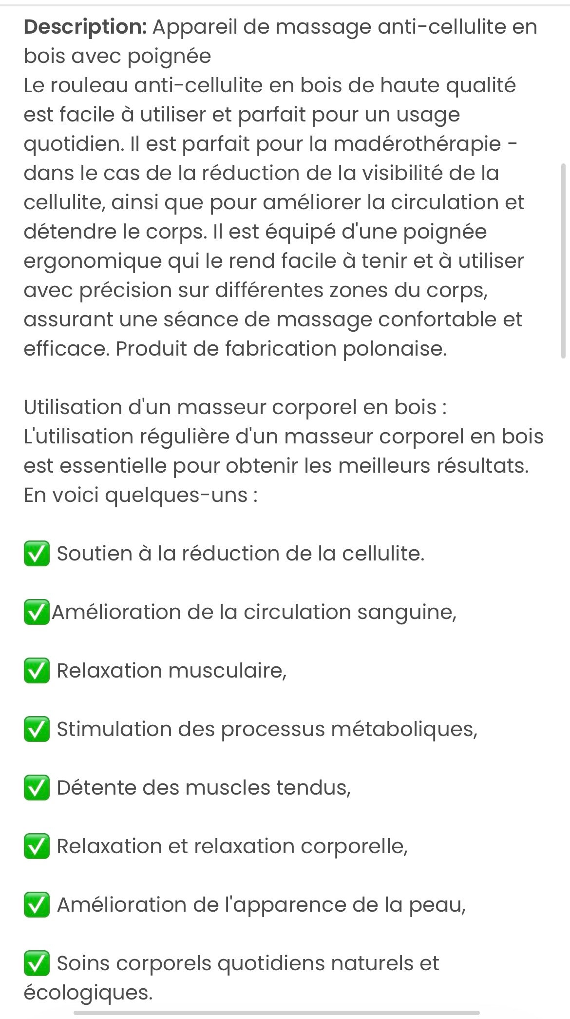 Rouleau de massage sensoriel
