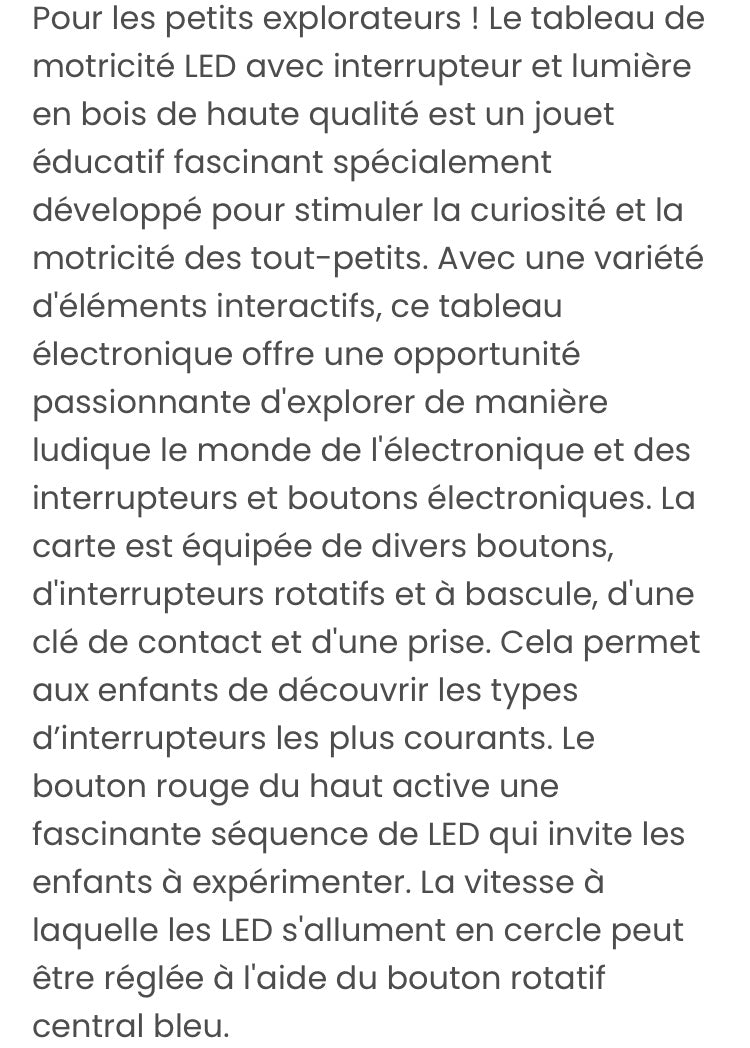 Jeux electro sensoriel