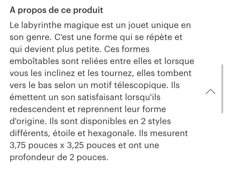 Labyrinthe sensoriel télescopique