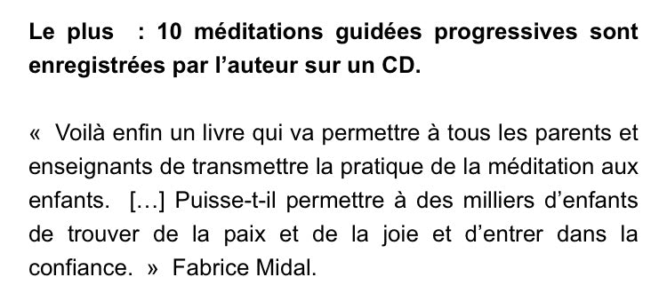 Livre: Mediter avec les enfants