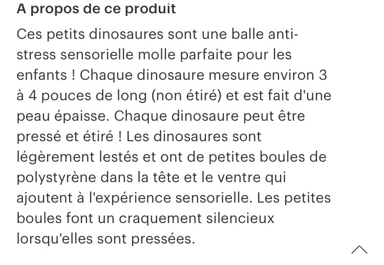 Fidget dinosaure sensoriel