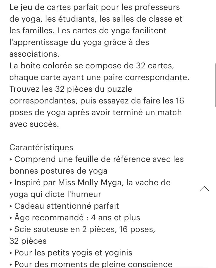 Jeu Match et pose Yoga