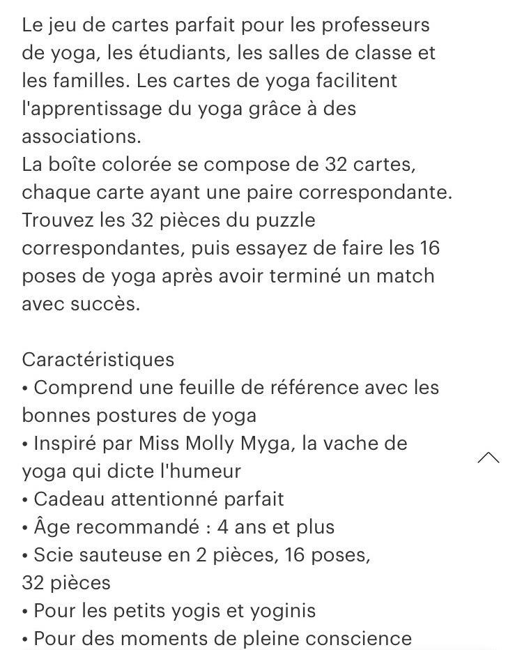 Jeu Match et pose Yoga