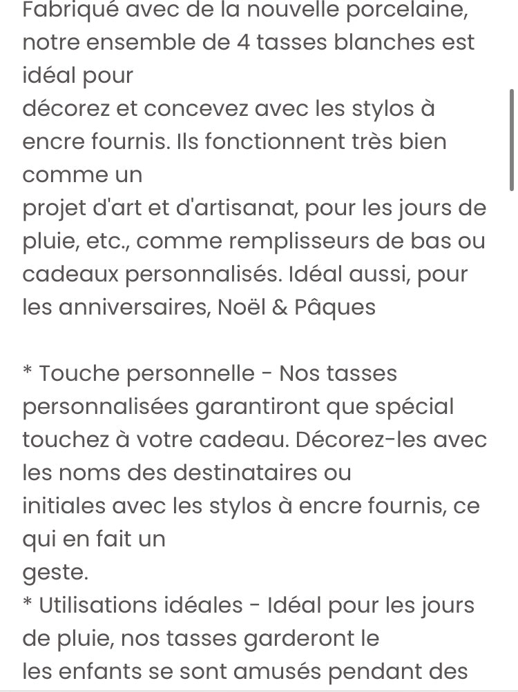 Tasses à personnaliser